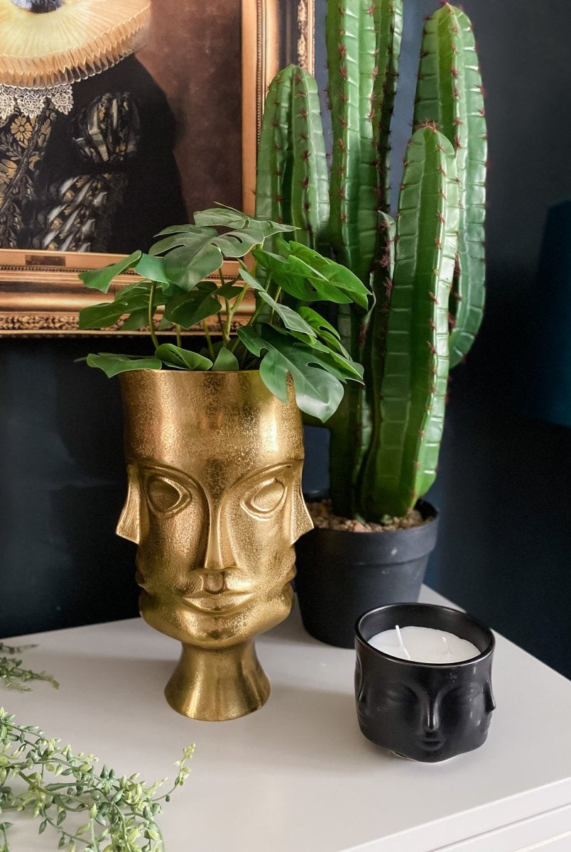 All-Seeing Gold Faces Planter Vase - Punk & Poodle