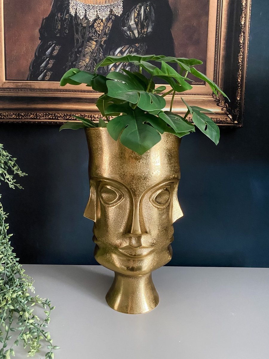 All-Seeing Gold Faces Planter Vase - Punk & Poodle