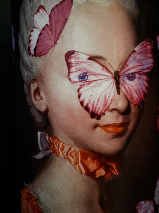 Aristocrat Lady Pink Butterflies Vase - Punk & Poodle