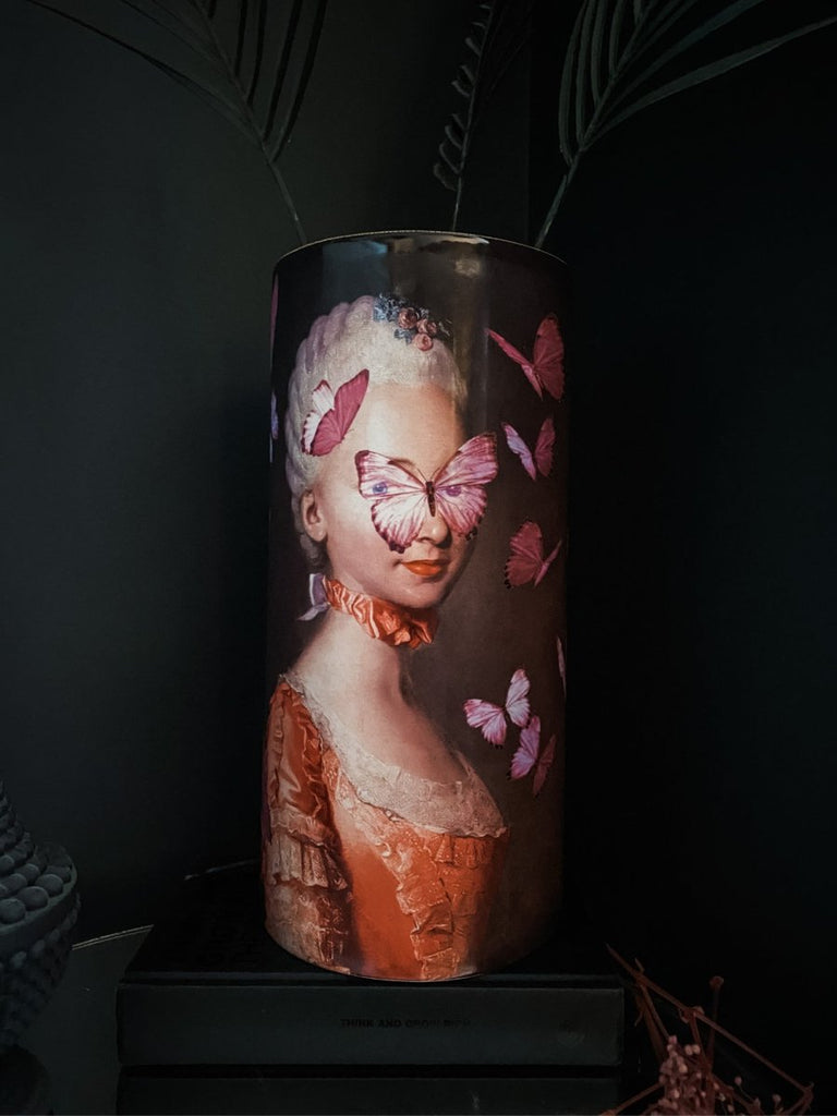 Aristocrat Lady Pink Butterflies Vase - Punk & Poodle