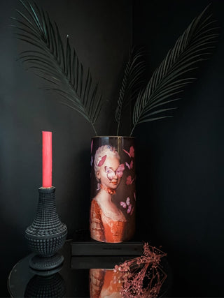 Aristocrat Lady Pink Butterflies Vase - Punk & Poodle