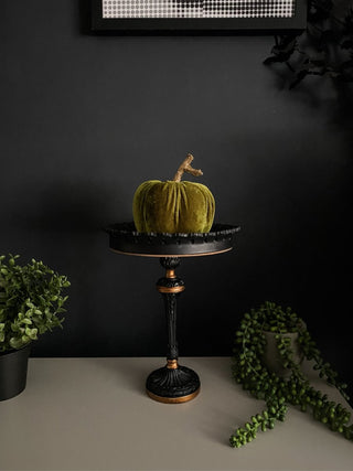 Black & Gold Ornate Mirrored Stand - Punk & Poodle