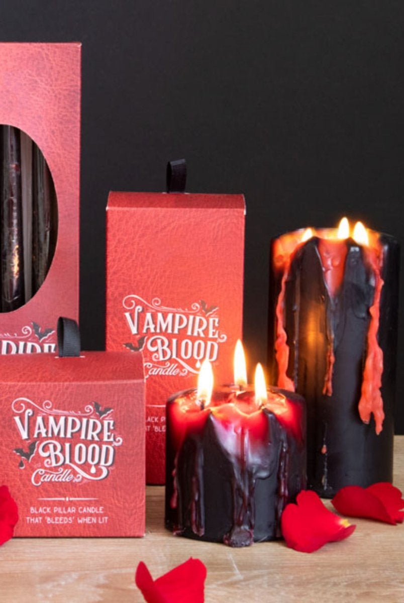 Bleeding Vampire Blood Pillar Candles - Punk & Poodle