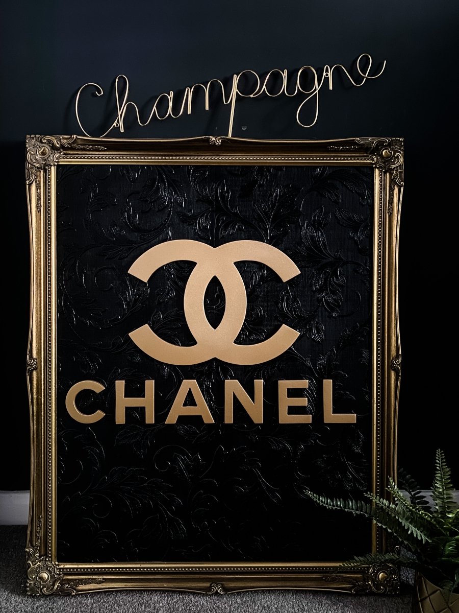 Champagne Gold Wire Wall Sign - Punk & Poodle