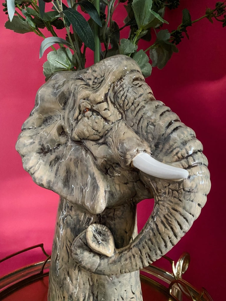 Elephant Head Ceramic Vase - Punk & Poodle