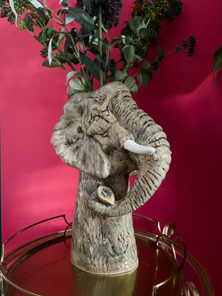 Elephant Head Ceramic Vase - Punk & Poodle