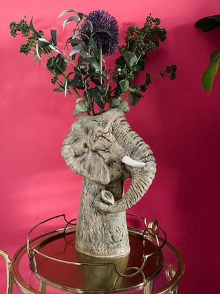 Elephant Head Ceramic Vase - Punk & Poodle