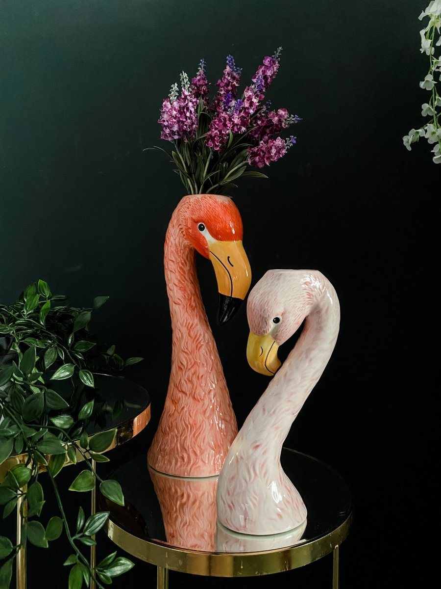 Flamingo Head Ceramic Vase | Small - Punk & Poodle
