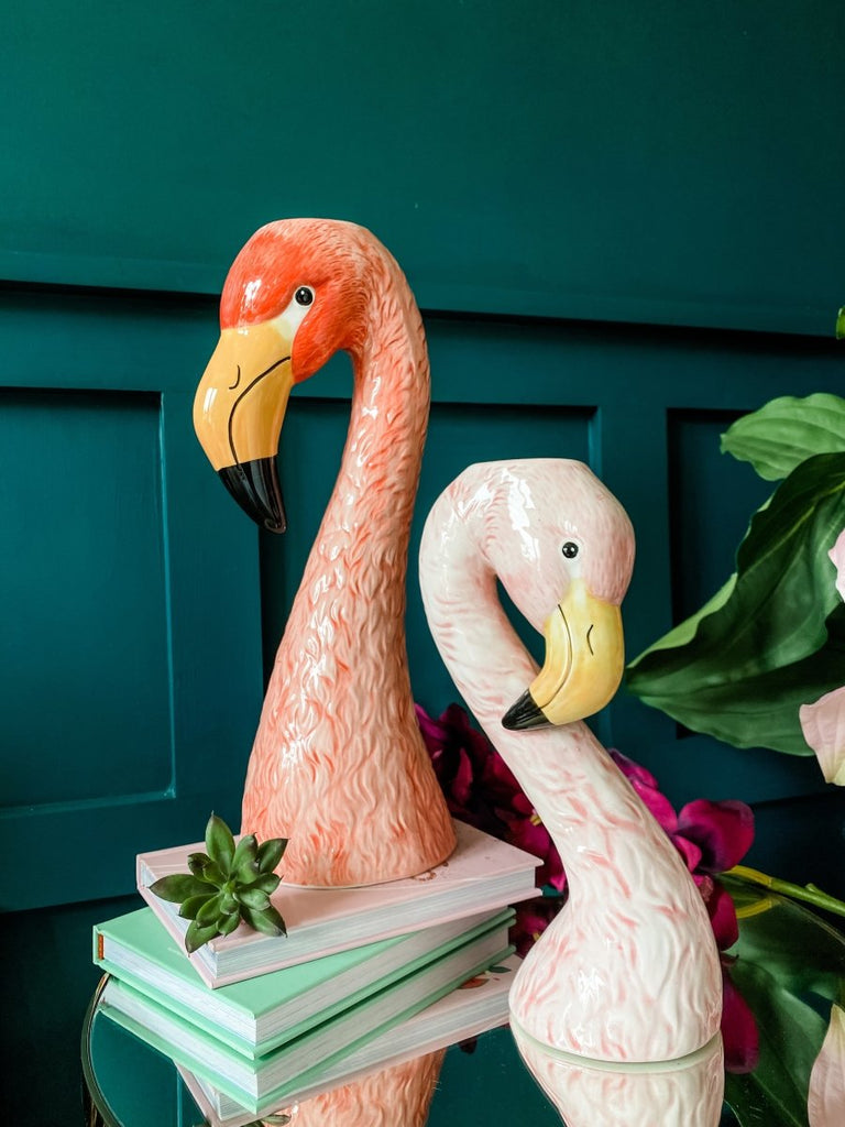 Flamingo Head Ceramic Vase | Small - Punk & Poodle