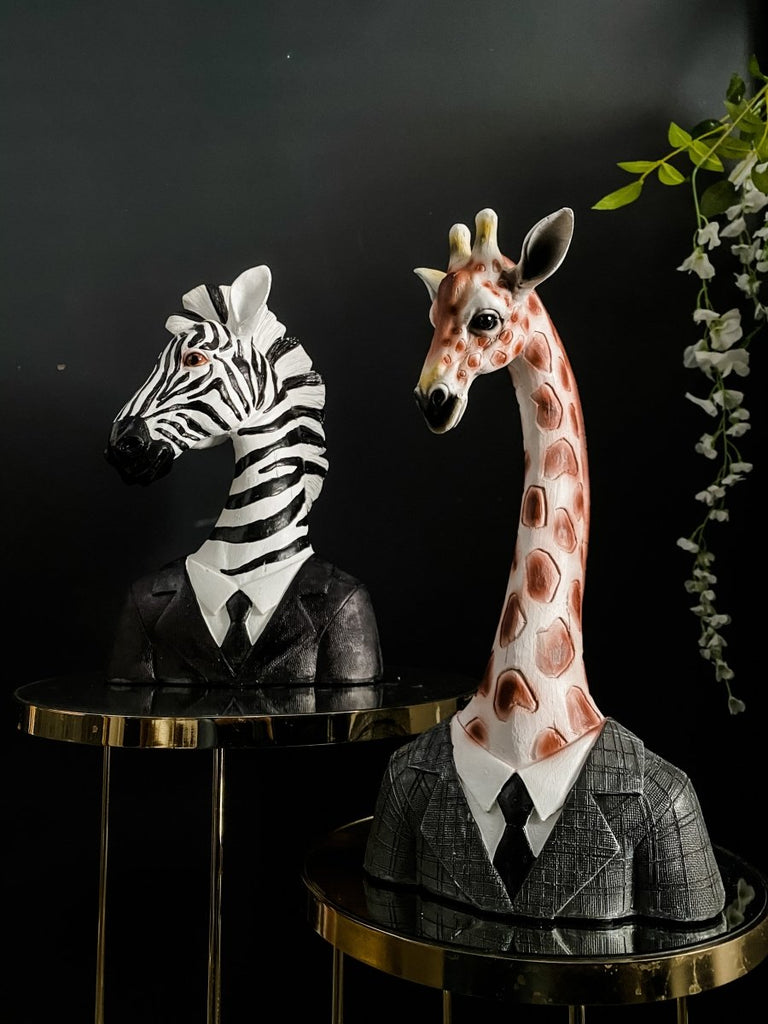 'Franco' Zebra In A Suit Statue - Punk & Poodle