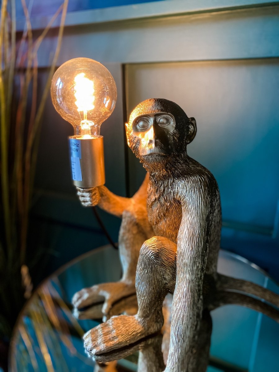 George the Monkey Table Lamp | Gold - Punk & Poodle
