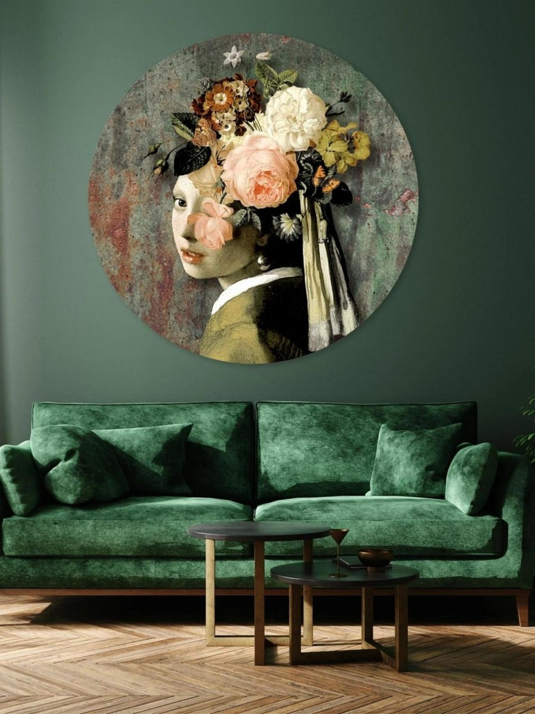 Girl With A Pearl Earring | Round Panel Art - Punk & Poodle