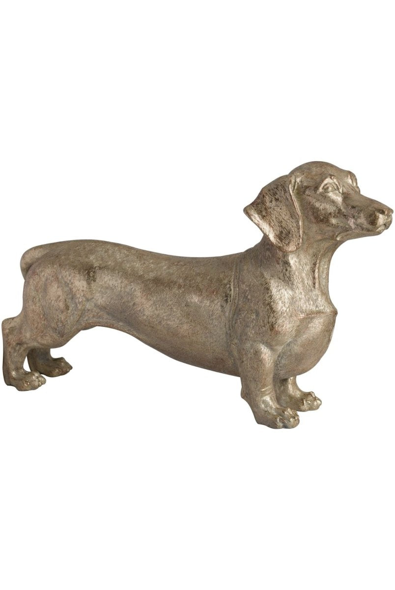 Gold Dachshund Dog Statue - Punk & Poodle