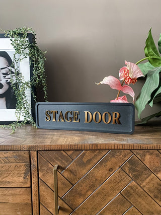 Gold Foil Sign 'Stage Door' - Punk & Poodle