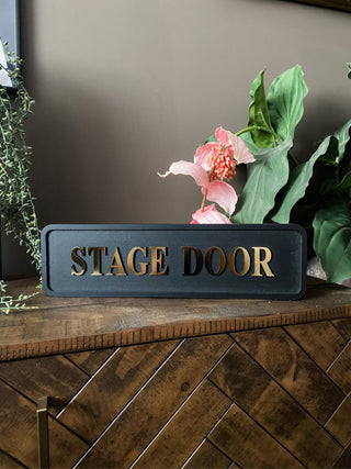 Gold Foil Sign 'Stage Door' - Punk & Poodle