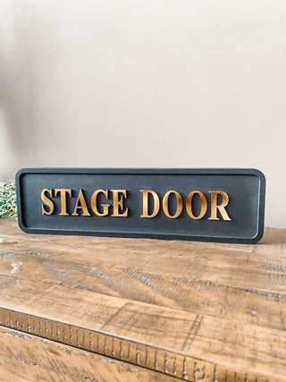 Gold Foil Sign 'Stage Door' - Punk & Poodle