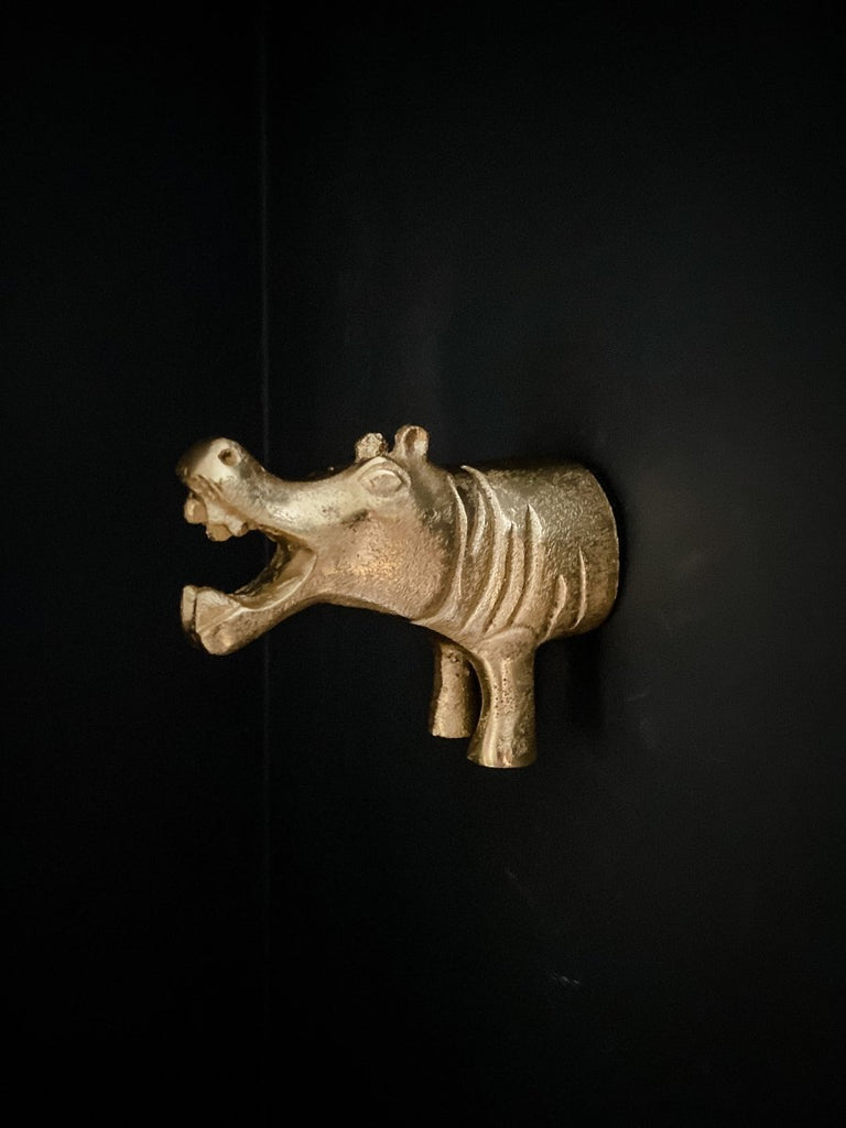 Gold Hippo Wall Hook - Punk & Poodle