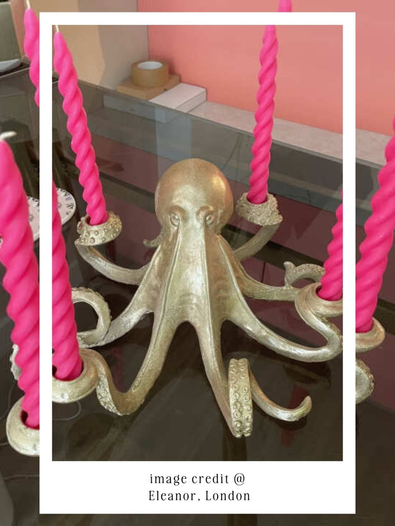 Gold Oliver Octopus Candlestick Holder - Punk & Poodle