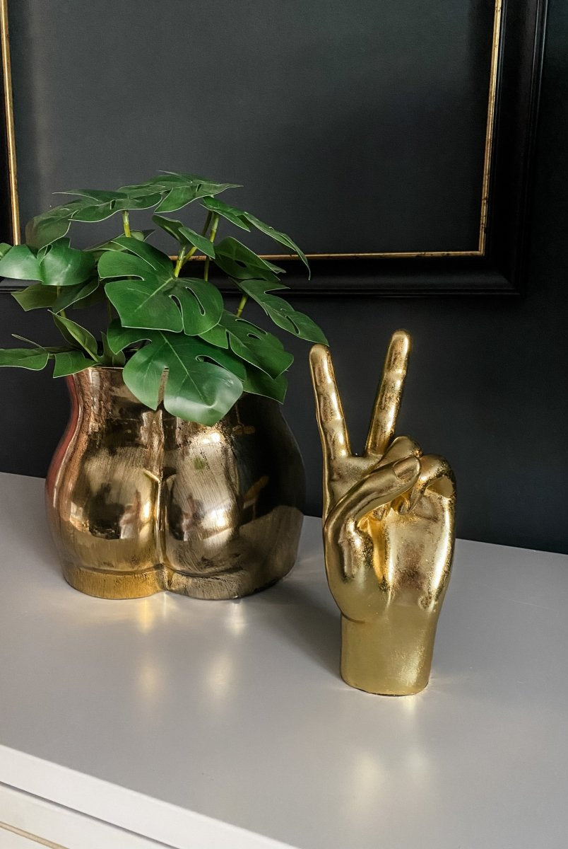 Gold 'Peace' Hand Ornament - Punk & Poodle