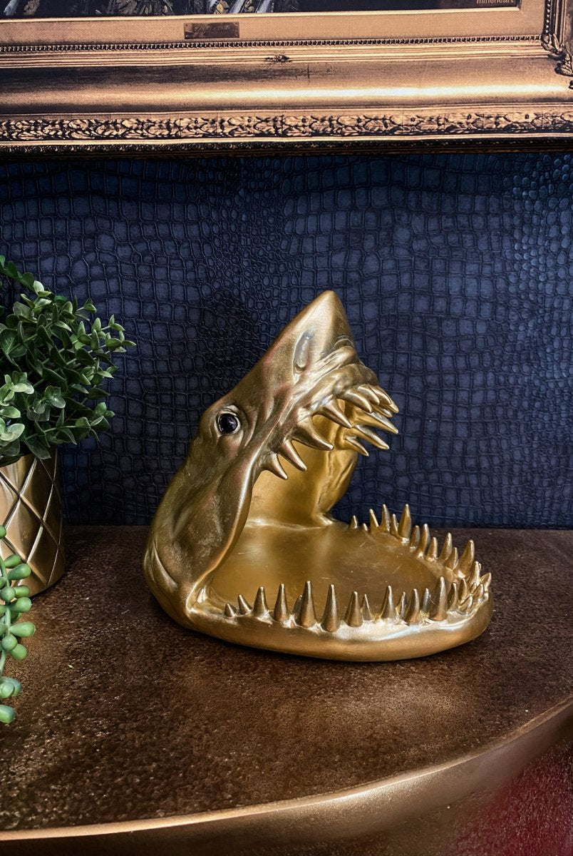 Gold Shark Storage / Serving Dish - Punk & Poodle