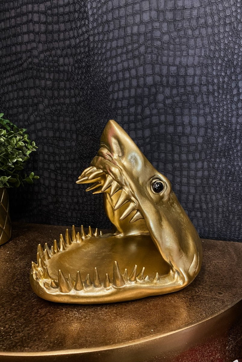 Gold Shark Storage / Serving Dish - Punk & Poodle