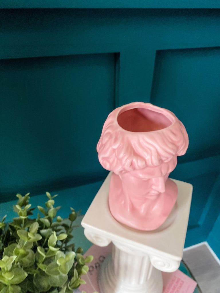 Greek Head Mini Vase | Pink - Punk & Poodle