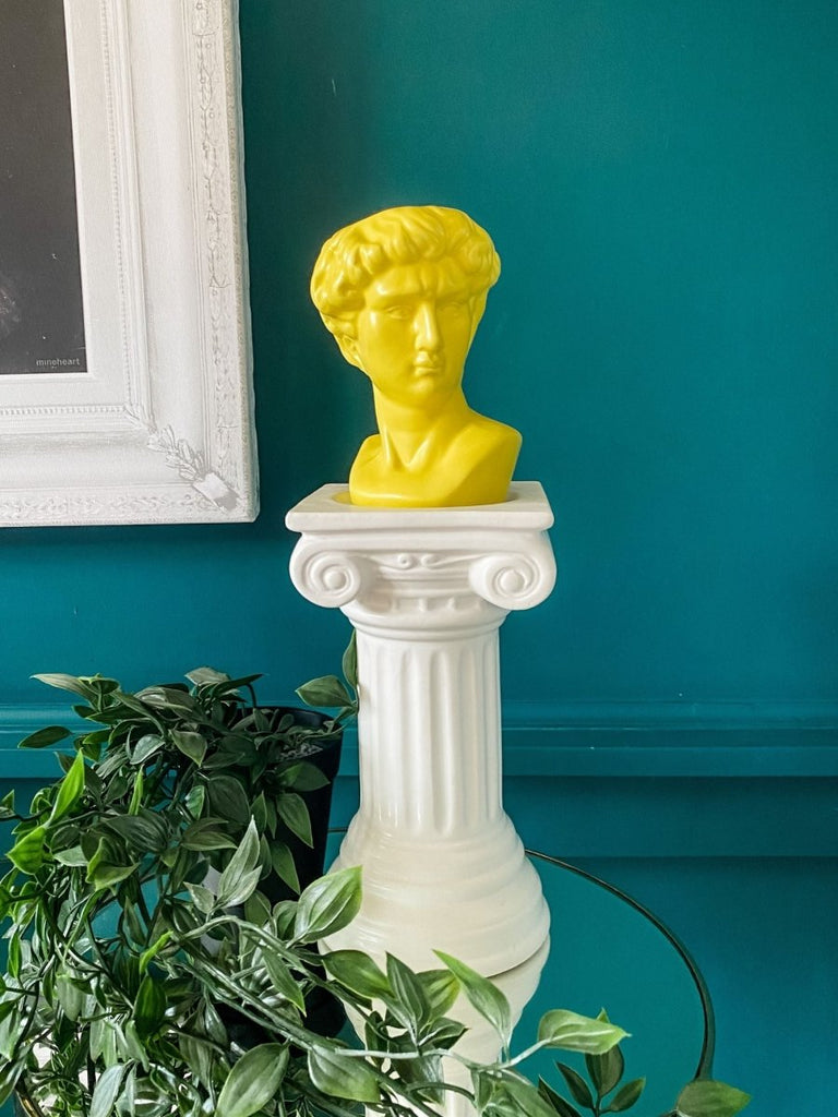 Greek Head Mini Vase | Yellow - Punk & Poodle