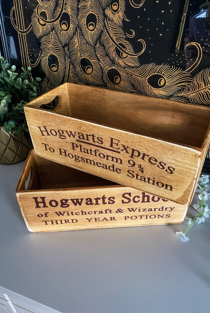 Hogwarts Express Platform 9 & 3/4 Wooden Storage Box - Punk & Poodle
