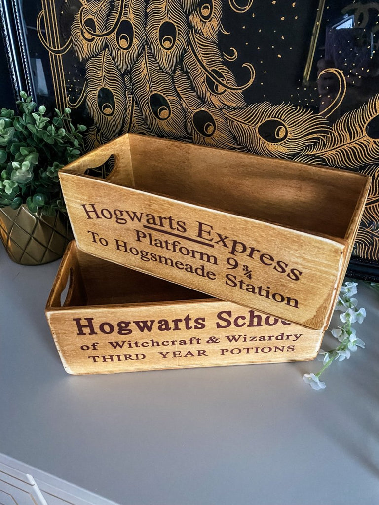Hogwarts Express Platform 9 & 3/4 Wooden Storage Box Punk & Poodle