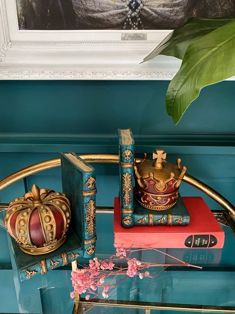 King & Queen Crown Bookends - Punk & Poodle