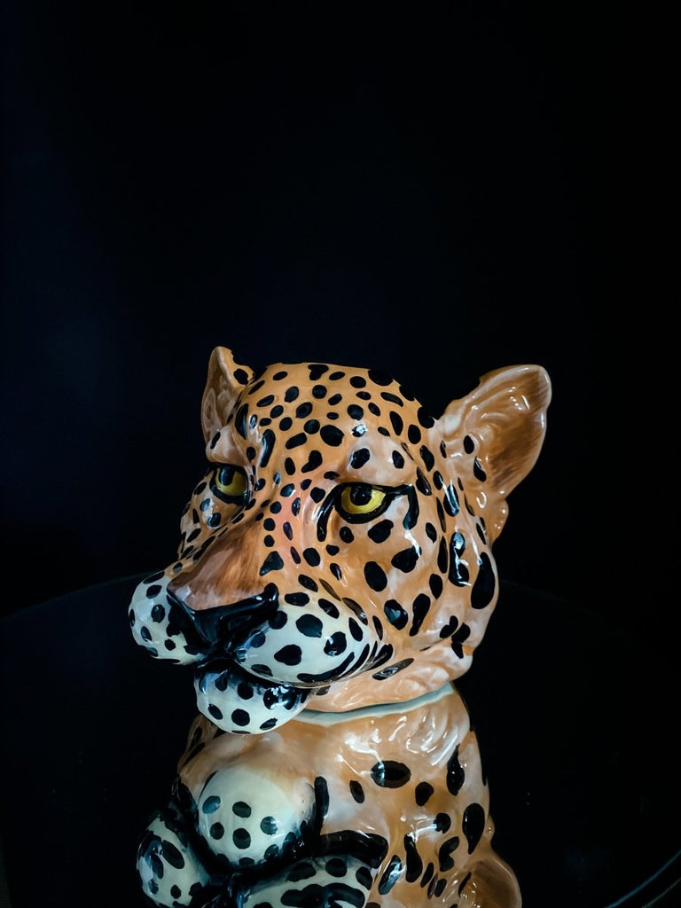 Leopard Head Ceramic Planter Vase | Small - Punk & Poodle