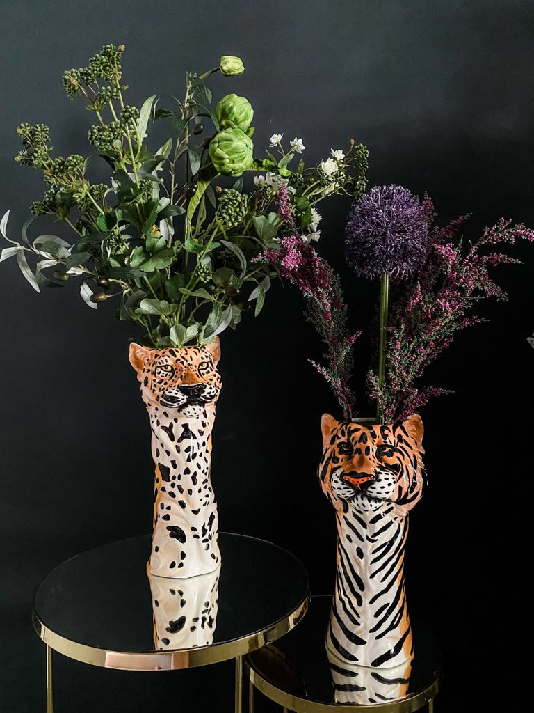 Leopard Head Ceramic Vase - Punk & Poodle