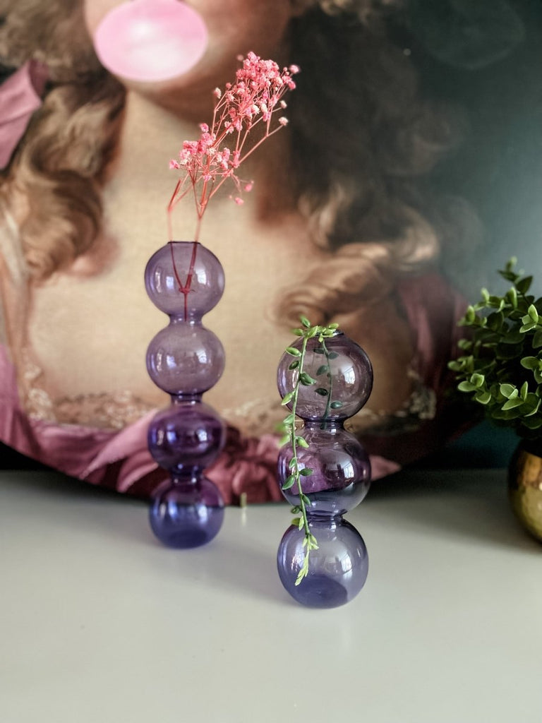 Lilac Glass Bubble Vase - Punk & Poodle