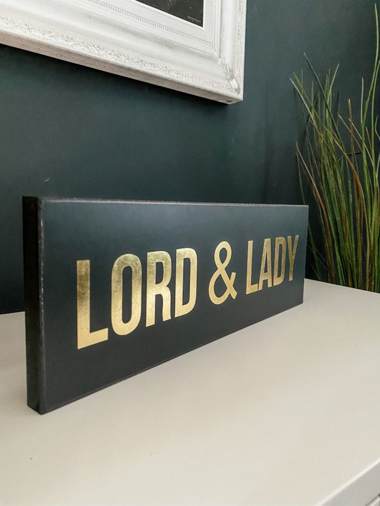 Lord & Lady Plaque | Gold Foil - Punk & Poodle