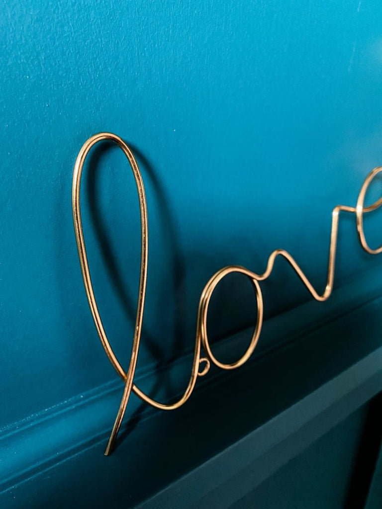 Lovely Gold Wire Word Sign - Punk & Poodle
