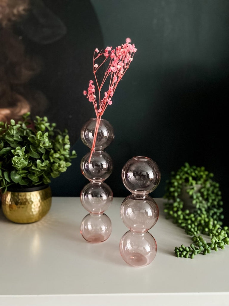 Pink Glass Bubble Vase - Punk & Poodle