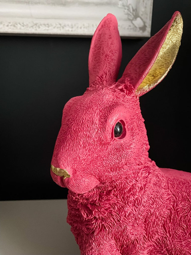 Pink & Gold Rabbit Figure | Punk & Poodle