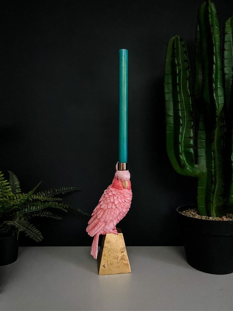 Pink Parrot Candle Holder - Punk & Poodle