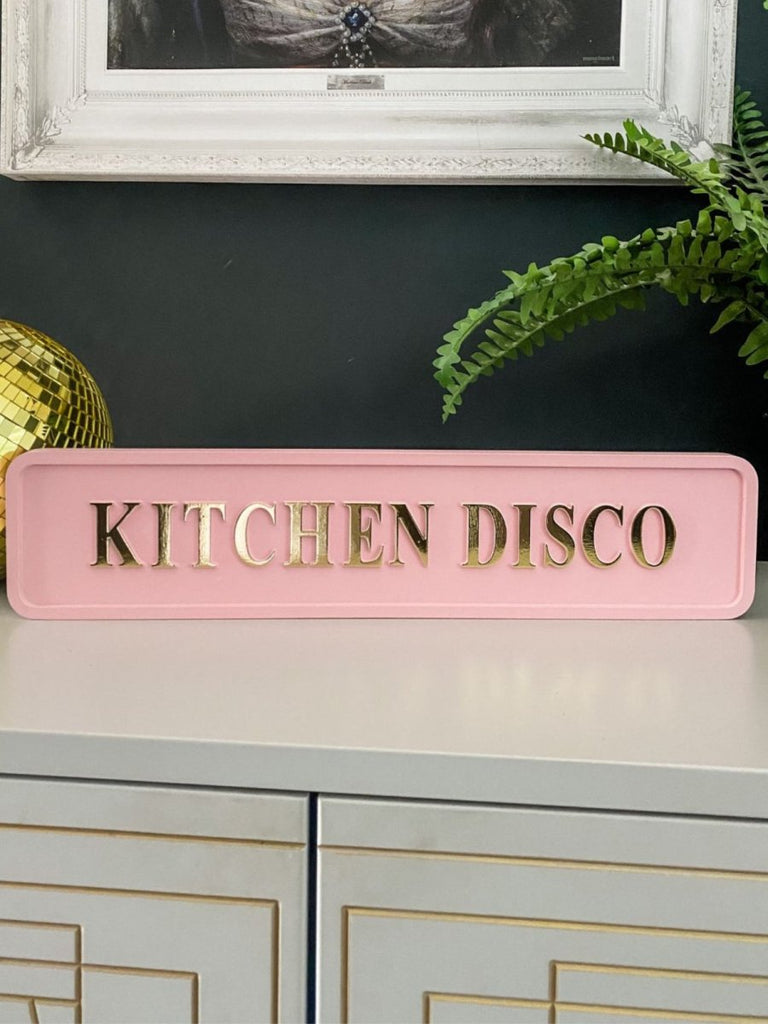 Pink Sign 'Kitchen Disco' - Punk & Poodle