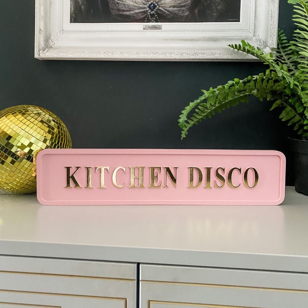 Pink Sign 'Kitchen Disco' - Punk & Poodle