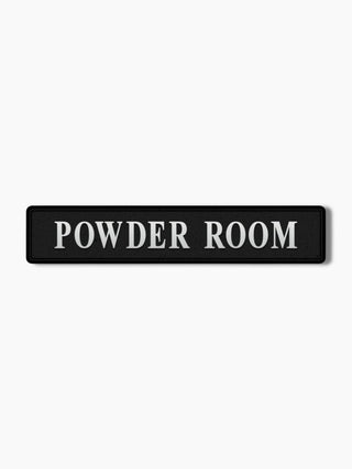'Powder Room' Silver Foil Sign - Punk & Poodle