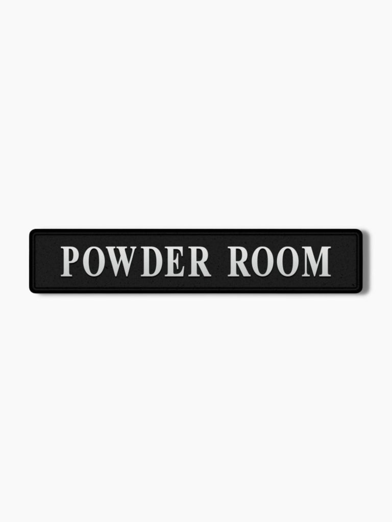 'Powder Room' Silver Foil Sign - Punk & Poodle