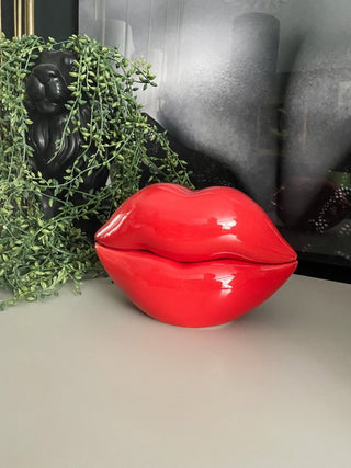 Red Lips Storage Trinket Pot (Second) - Punk & Poodle