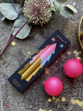 Set of 3 Dip Dye Candles | Xmas Fireworks - Punk & Poodle