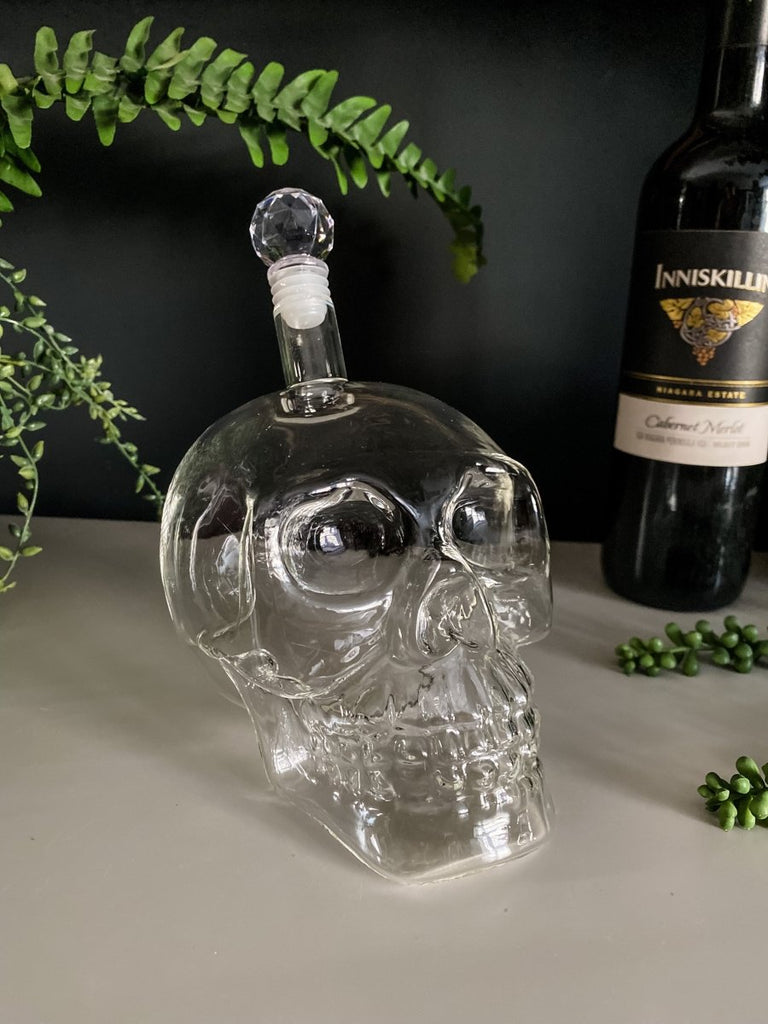 Skull Crystal Glass Decanter 1L - Punk & Poodle
