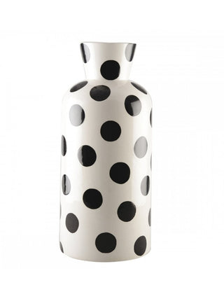 Spotty Black & White Vase - Punk & Poodle