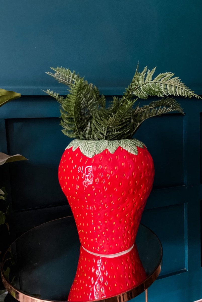 Strawberry Large Ceramic Vase - Punk & Poodle