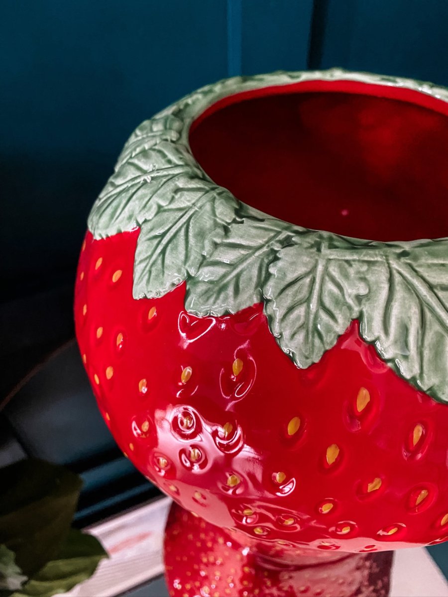 Strawberry Large Ceramic Vase - Punk & Poodle