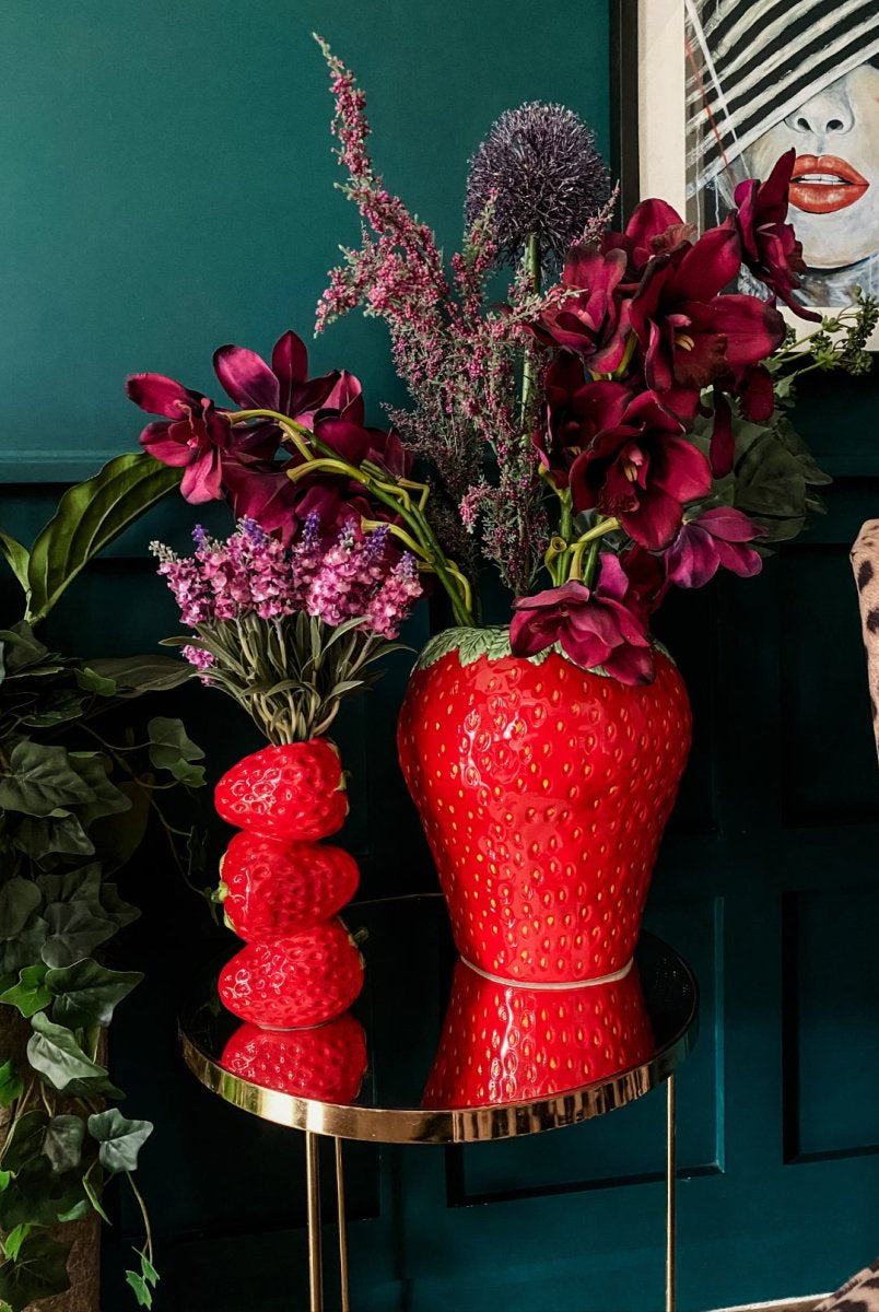 Strawberry Stack Ceramic Vase - Punk & Poodle