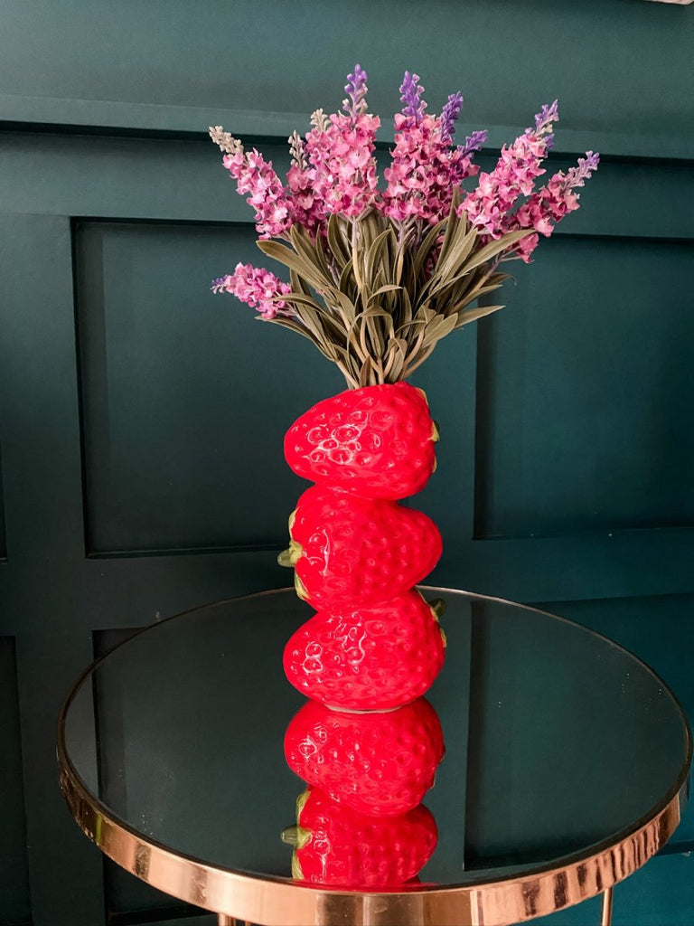 Strawberry Stack Ceramic Vase - Punk & Poodle